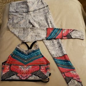 Workout pants and sports bra set